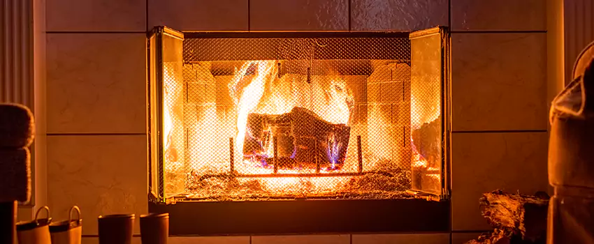 Mendota Hearth Landscape Fireplace Installation in Clinton, Maryland
