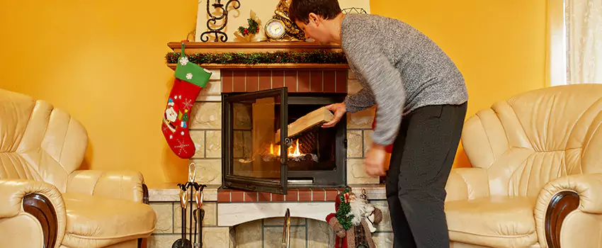 Rusted Metal Fireplace Restoration in Clinton, Maryland
